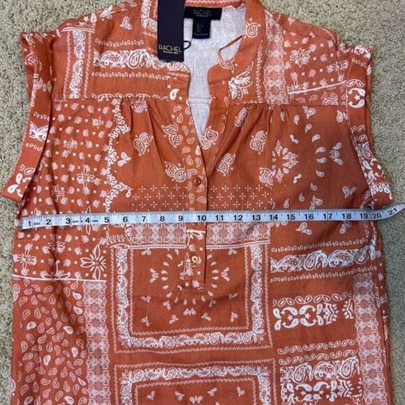 🆕 Rachel Roy linen blend top size S‎ BIN R - Picture 7 of 8